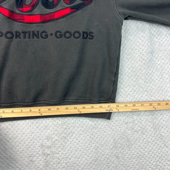 Roots Womens Crewneck Sweatshirt Plaid Raised Lettering Organic Cotton Sz Small - Picture 4 of 11